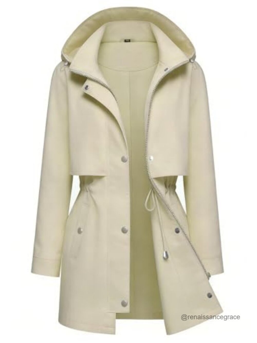 Waterproof Long Hooded Rain Jacket Windbreaker for Women